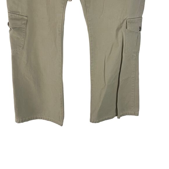 Vintage 90s‎ Juniors Size 13 Baggy Khaki Cargo Pockets Tie Pants - Picture 3 of 12
